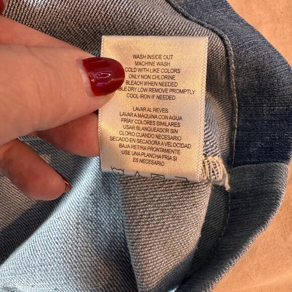 Sam Edelman Women's sz 4 Denim Skirt Patchwork Midi Bohemian Rhapsody NEW - Picture 6 of 8